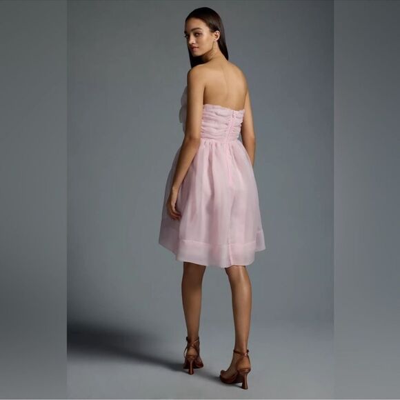 Anthropologie CYNTHIA ROWLEY Women's Organza Flower Strapless/ size 2 - Picture 5 of 15